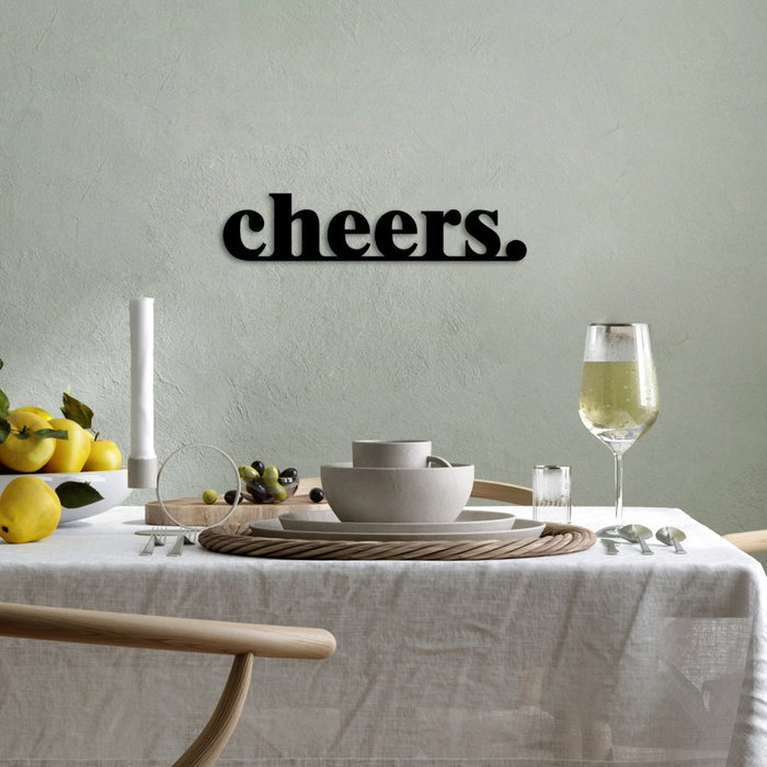 Wallity Cheers Escultura de pared de metal Negra